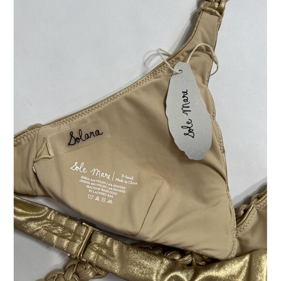 Sole Mare Braided Bikini Top in Gold - Picture 3 of 3